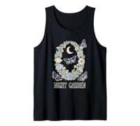 Noche Jardín Polilla Luna Floral Corona Celestial Botánico Na Camiseta sin Mangas