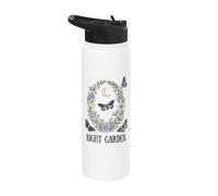 Noche Jardín Polilla Luna Floral Corona Celestial Botánico Na Stainless Steel Insulated Water Bottle