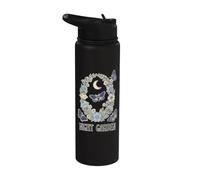 Noche Jardín Polilla Luna Floral Corona Celestial Botánico Na Stainless Steel Insulated Water Bottle