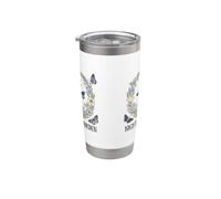Noche Jardín Polilla Luna Floral Corona Celestial Botánico Na Vaso térmico de acero inoxidable de doble pared