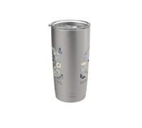Noche Jardín Polilla Luna Floral Corona Celestial Botánico Na Vaso térmico de acero inoxidable de doble pared