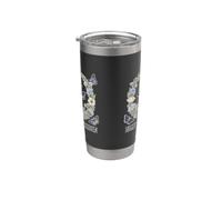 Noche Jardín Polilla Luna Floral Corona Celestial Botánico Na Vaso térmico de acero inoxidable de doble pared