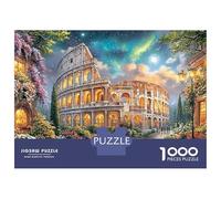 Noche romántica en el Coliseo Jigsaw Coliseo Romano Puzzle Mil Piezas para Jóvenes Adultos - Papel Resistente Mejora Concentración Regalo Desafiante 38x26cm/1000pcs