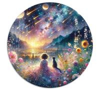 Noche Soñadora Cielo Estrellado Puzzle para Adultos Puzzle de 1000 Piezas Lluvia de Meteoros Puzzle para Toda la Familia Relajante Decorativo Regalo 1000pcs (67.5x67.5cm)