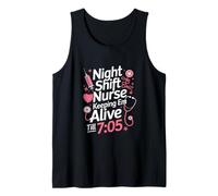 Noche Turno Enfermera Manteniendo Viva hasta 705 Dicho Divertido Camiseta sin Mangas