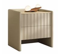 Nocheera Minimalista con Dos cajones, Mueble de Dormitorio de Lujo, solución de Almacenamiento compacta para Espacios reducidos(Beige,(20x16x20in))