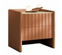 Nocheera Minimalista con Dos cajones, Mueble de Dormitorio de Lujo, solución de Almacenamiento compacta para Espacios reducidos(Orange,(16x16x20in))