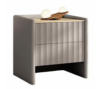 Nocheera Minimalista con Dos cajones, Mueble de Dormitorio de Lujo, solución de Almacenamiento compacta para Espacios reducidos(Gray,(20x16x20in))