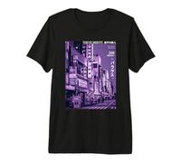 Noches de Tokio Cyberpunk Retro Street Art Camiseta Premium