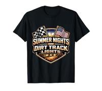 Noches de Verano y Luces de Pista de Suciedad Dirtbike MX American USA Camiseta