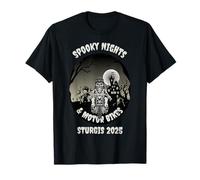 Noches espeluznantes y Motos Esqueleto Sturgis 2025 SD Camiseta