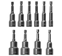 NOCHME Juego De Llaves De Vaso Magnéticos 10 Piezas 6-19 Mm 1/4 Pulgadas Hexagonal Boquilla Atornilladora De Impacto Carraca, Reparación O Trabajos Mecánicos