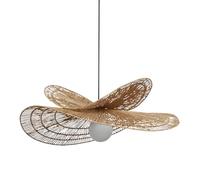 NOCHX Creativo Estilo Moderno Lámpara Colgante De Ratán Tejido A Mano Lámparas Colgantes Estilo WABI Sabi Lámpara Ajustable De Altura Adecuada para Dormitorios Salas De Estar Comedores(50cm)