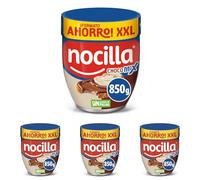 Nocilla, ChocoMix, Doble Crema al Cacao y Leche con Avellanas, Sin Aceite de Palma - Formato Ahorro - 850g (Paquete de 4)
