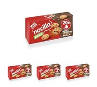 Nocilla, Mini Cookies, Original, Minigalletas con Gotas de Chocolate, Rellenas con Nocilla Original, sin Aceite de Palma - 4 Packs de 5 Unidades - 160g (El embalaje puede variar) (Paquete de 4)