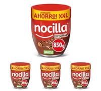 Nocilla, Original, Crema al Cacao y Leche con Avellanas, sin Aceite de Palma - Formato Ahorro - 850g (Paquete de 4)
