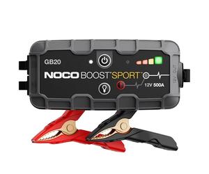 NOCO Boost GB20: Arrancador de Batería de Litio de 500A UltraSafe - Antichispas y Protección contra Polaridad Inversa - Power Bank USB y Linterna LED - para Motores de Gasolina hasta 4,0L