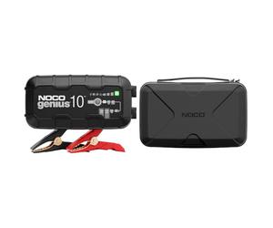 NOCO GENIUS10EU, Cargador automático Inteligente 10A, Cargador de batería de 6 V y 12 V & GC040 Maletín Protector Universal EVA para Cargadores de Batería Inteligentes GENIUS1, GENIUS2