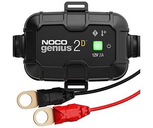 NOCO GENIUS2D: Cargador Inteligente de baterías 2A 12V - Mantenedor automático y desulfatador de Montaje Directo - Protección contra sobrecarga y compensación térmica - para baterías de Plomo