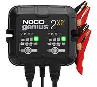 NOCO GENIUS2X2: Cargador 2-Banco 4A (2A/Banco), 6V y 12V, Mantenedor y Desulfatador para Baterías de Plomo-Ácido y Litio