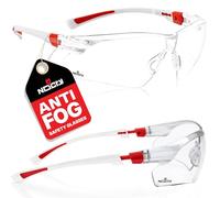 NoCry 506U Safety Glasses, Clear, White&Red
