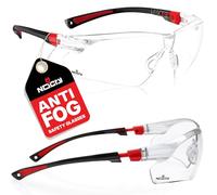 NoCry Gafas de seguridad transparentes para trabajar con lentes envolventes antivaho resistentes a los arañazos y agarres antideslizantes, protección UV. Protección ocular ajustable, gafas de ciclismo