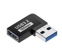 Nocsitey Adaptador USB de 90 Grados, Adaptador USB de ángulo Recto, A Macho a A Macho a Hembra - Transferencia de Datos de 10 Gbps, Adaptador de Conector, Conector Extensor