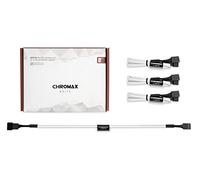Noctua NA-SEC1 chromax.white, Set Cable Alargador 30cm Ventilador, Pack 4 | Alargadores de Color con Conector PWM 4 Pines, Compatibles con Ventiladores 3 Pines, Funda Resistente Desgaste y Calor, Set 4