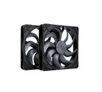 Noctua NF-A14x25 G2 PWM Sx2-PP chromax.black, Ventiladores Alto Rendimiento | Alta Presión Estática, Grosor 25mm, Kit de 2 para Compensación de Velocidad en Disipadores/Radiadores/Cajas, 1500rpm 4 Pines