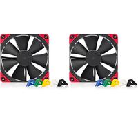 Noctua NF-F12 PWM chromax.black.swap, Ventilador Silencioso, 4 Pines (120 mm, Negro) (Paquete de 2)