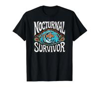 Nocturnal Survivor Night Shift Nurse Medical Coffee Camiseta gráfica económica, Hombre, Negro, M
