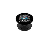 Nocturnal Survivor Night Shift Nurse Medical Coffee PopSockets PopGrip Adhesivo