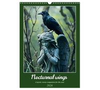 Nocturnal wings - A mystic raven companion for the year (Wall Calendar 2026 DIN A3 portrait), CALVENDO 12 Month Wall Calendar: A mystical raven calendar
