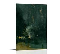 Nocturne en negro y dorado, The Falling Rocket, 1875, El famoso pintor impresionista, James McNeill - Lienzo decorativo para pared, 60 x 90 cm