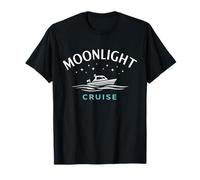 Nocturno Barcos Crucero Starlight En La Noche Calma Lago Camiseta