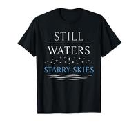 Nocturno Barcos Crucero Starlight En La Noche Calma Lago Camiseta