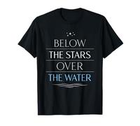Nocturno Barcos Crucero Starlight En La Noche Calma Lago Camiseta