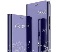 Nodigao Cuero Funda para Xiaomi 15T Pro 5G Smart View Antigolpes Libro Flip Duro PC Dibujos 360 Carcasa Case Bumper Kawaii Resistente Cover - Morado