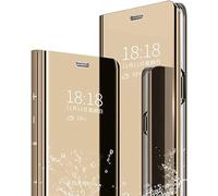 Nodigao Cuero Funda para Xiaomi 17T Pro 5G Smart View Antigolpes Libro Flip Duro PC Dibujos 360 Carcasa Case Bumper Kawaii Resistente Cover - Oro