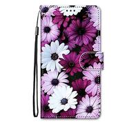 Nodigao Cuero Funda para ZTE Blade A55 / A35 Antigolpes Libro Billetera Magnetica Flip Silicona Dibujos Animal Motivo 360 Carcasa Case Bumper Cover - Margarita