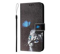 Nodigao PU Cuero Funda para Doogee Note 56/56 Pro/56 Plus Antigolpes Libro Billetera Magnetica Flip Silicona Dibujos Animal Motivo Carcasa Case Bumper Cover - Gato B