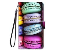 Nodigo Cuero Funda para Samsung Galaxy A21s Antigolpes Libro Billetera Magnetica Flip Silicona Dibujos Animal Motivo 360 Carcasa Case Bumper Kawaii Resistente Cover - Macaron