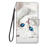 Nodigo-EU Funda Compatible para Samsung Galaxy A35 5G Antigolpes Libro Book Billetera Magnetica Flip Dibujos Animal Motivo 360 Carcasa Case Bumper Resistente Cover - Gatto