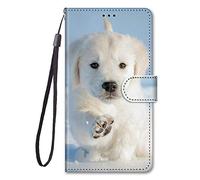 Nodigo-EU Funda Compatible para Xiaomi Redmi 13C / 13 C/Xiaomi Poco C65 Antigolpes Libro Billetera Magnetica Flip Dibujos Animal Motivo 360 Carcasa Case Bumper Kawaii Resistente Cover - Perros