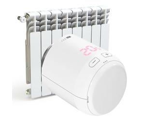 NodOn - Cabezal termostático Zigbee 3.0, gestión de calefacción Pieza por Pieza, Ahorro de energía, fácil instalación, Bloqueo Teclas, Compatible con Home Assistant, Jeedom, Zigbee2MQTT, ZHA