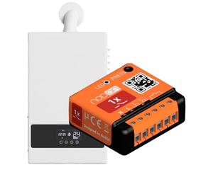 NodOn - EnOcean - Módulo multifunción, 1 canal contacto seco, 1x10A, instalable en cuadro eléctrico, control de caldera, puerta de garaje, calentador de agua; compatible Jeedom, eedomus, MyUbiwizz