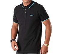 Noel 2 Cotton Pique Polo Shirt In Jet Black - Tokyo Laundry-S