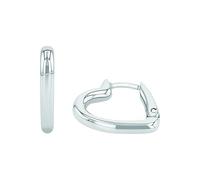 NOELANI 2100039 - Pendientes de aro para mujer, acero inoxidable, 16 mm, plata con colgante de corazón, idea de regalo, viene en caja de regalo