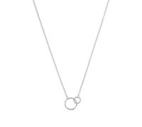 NOELANI collar con colgante de plata de ley 925 collar de las señoras, 40+5 cm, plata, círculo, Viene en caja de regalo de joyería