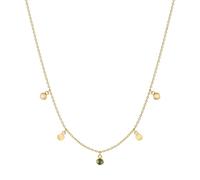 NOELANI - Collar para mujer de plata 925 - dorado/dorado - con ágata y jade - NOE-N0024